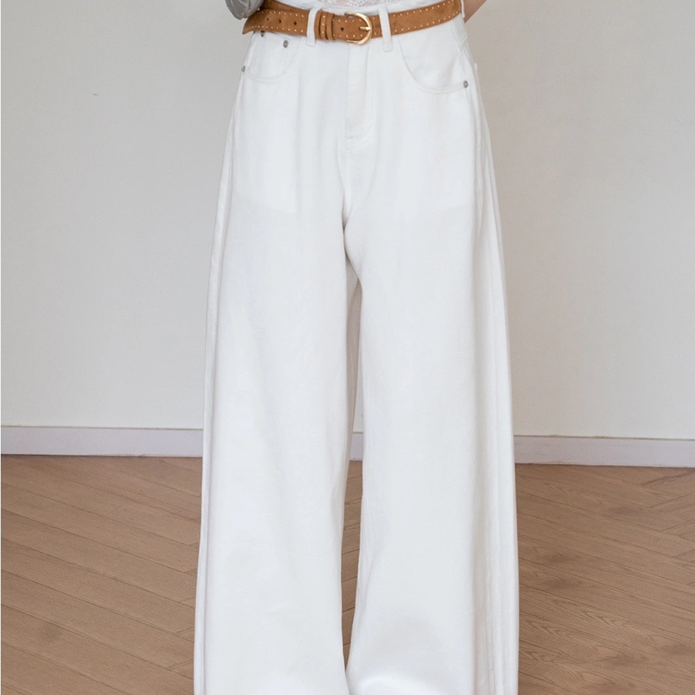 FARM Rio White Wide Leg Jeans